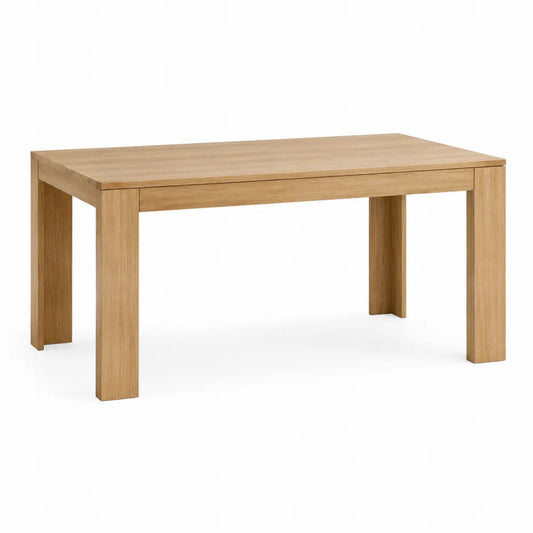 Esstisch rechteckig 160 cm x 80 cm x 75 cm Naturholz MDF Holzwerkstoff vier Beine